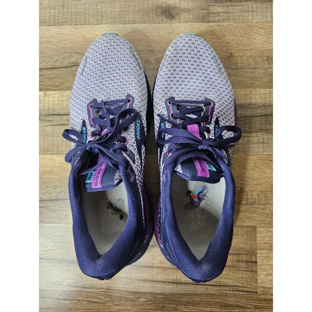 Brooks Adrenaline GTS 22 Running‎ Shoes Womens Size 10 Blue Purple 1203531B514